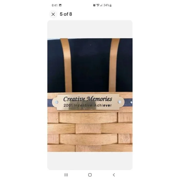 American Traditions Magazine Basket Handle Stirpe 2001 - Picture 4 of 7